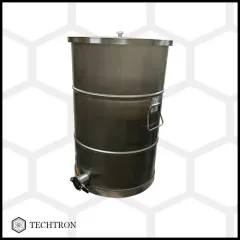 Maturator miere 100 kg, inox 304, 0.8 mm, Ø400 mm, canea inox, manere si inchidere capac - Techtron picture - 1
