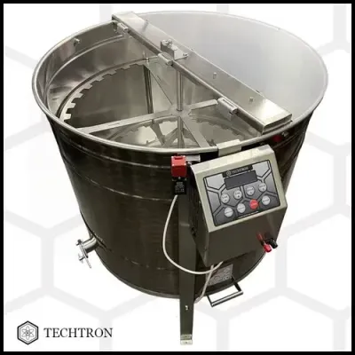 Centrifuga apicola combinata 20 rame multietajat 3/4 radial sau 4 rame cuib 1/1 tangential, inox alimentar AISI 304, Ø750 mm, electrica 220V/12V 280W - PREMIUM Techtron picture - 1