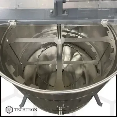 Centrifuga apicola combinata 20 rame multietajat 3/4 radial sau 4 rame cuib 1/1 tangential, inox alimentar AISI 304, Ø750 mm, electrica 220V/12V 280W - PREMIUM Techtron picture - 2