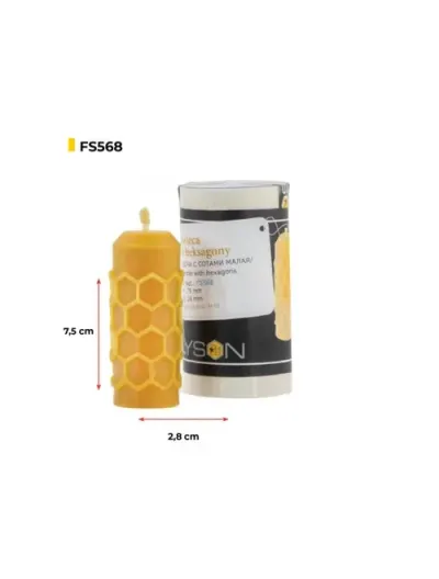 Forma din silicon, lumanare cu imprimeu hexagon, Lyson picture - 3