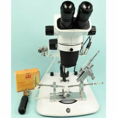 Instrument inseminare SCHLEY 1.01 cu instalatie anestezie, LED si microscop Nexius Zoom 7-45x