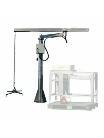 Macara pneumatică inox Premium pentru laborator de extracție miere, 50 kg, braț 2 m – Thomas picture - 1