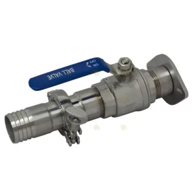 Robinet inox cu bila, cuplaj 5/4”, iesire bradut pentru furtun Ø40 mm, Techtron picture - 1