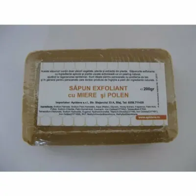 SAPUN EXFOLIANT CU POLEN- Apidava, 200g