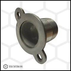 Robinet inox cu bila, cuplaj 5/4”, iesire bradut pentru furtun Ø40 mm, Techtron