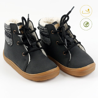 Vegan boots BEETLE - Black 19-23 EU