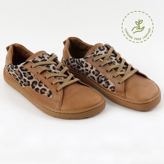 OUTLET Leather barefoot sneakers OXY - LEOPARD