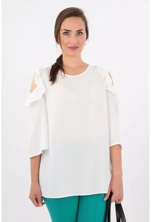 Bluza alba din vascoza
