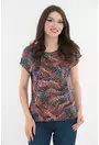 Bluza cu imprimeu abstract multicolor
