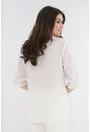 Bluza cu print floral si spatele alb