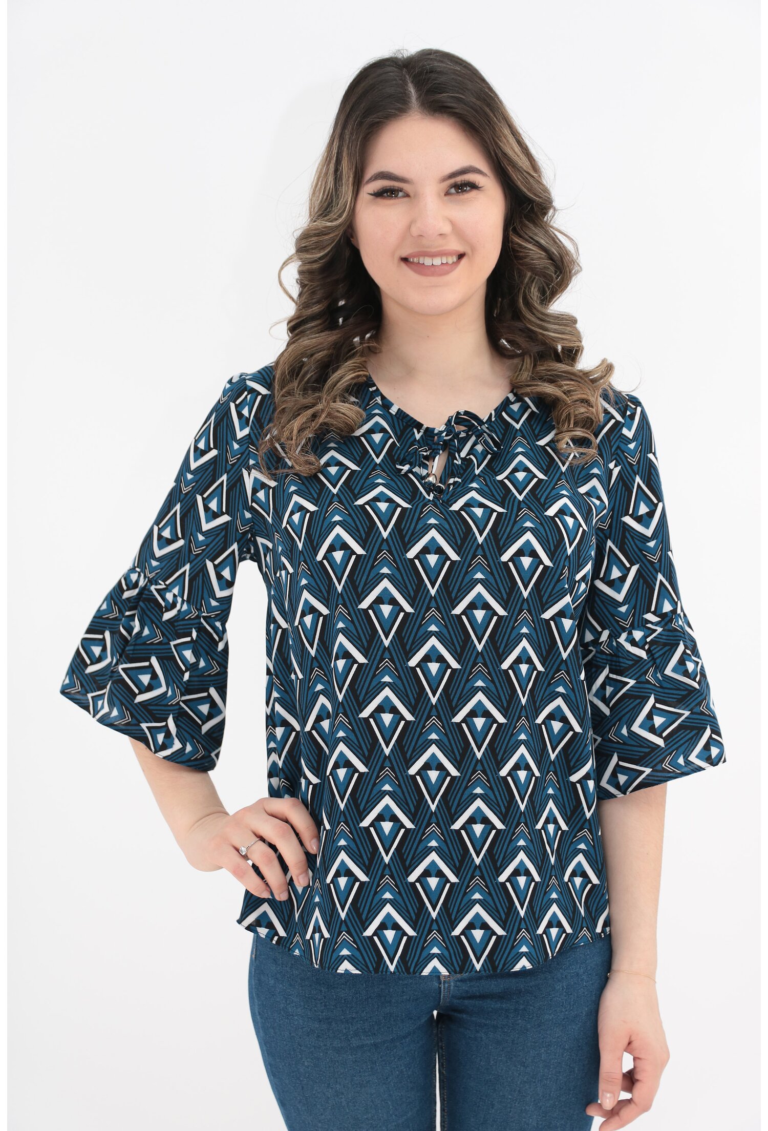 Bluza cu print geometric