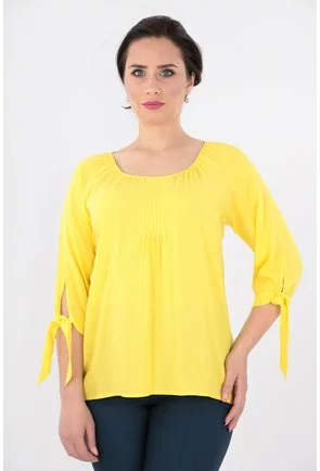 Bluza galbena din vascoza