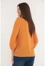 Bluza mustar cu volanase