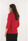 Bluza rosie cu pliuri asimetrice