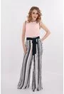 Bluza roz cu siret negru