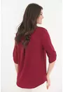 Bluza uni bordo cu pliuri si accesoriu argintiu