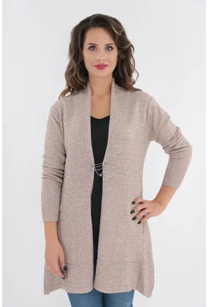 Cardigan bej tricotat