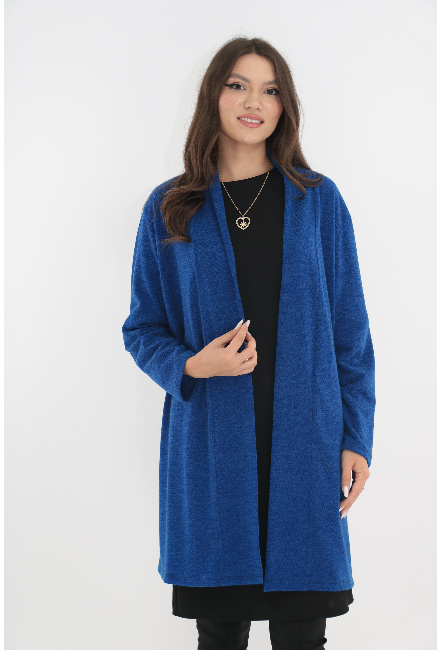 Cardigan tricotat albastru