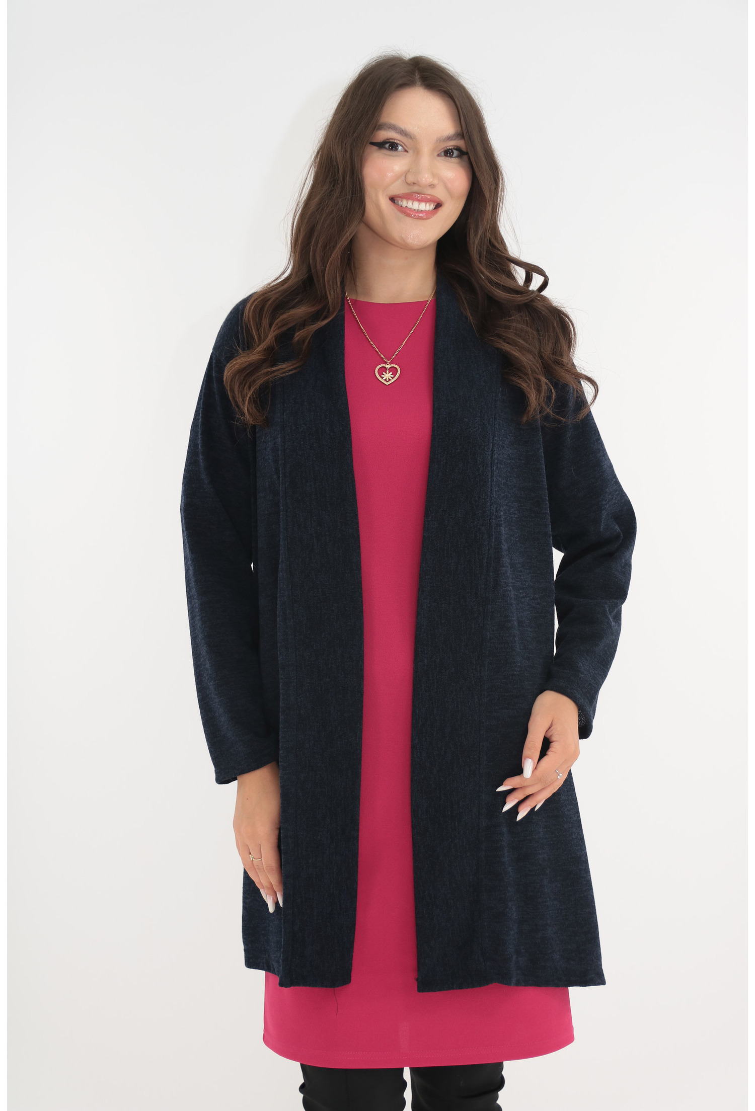 Cardigan tricotat bleumarin
