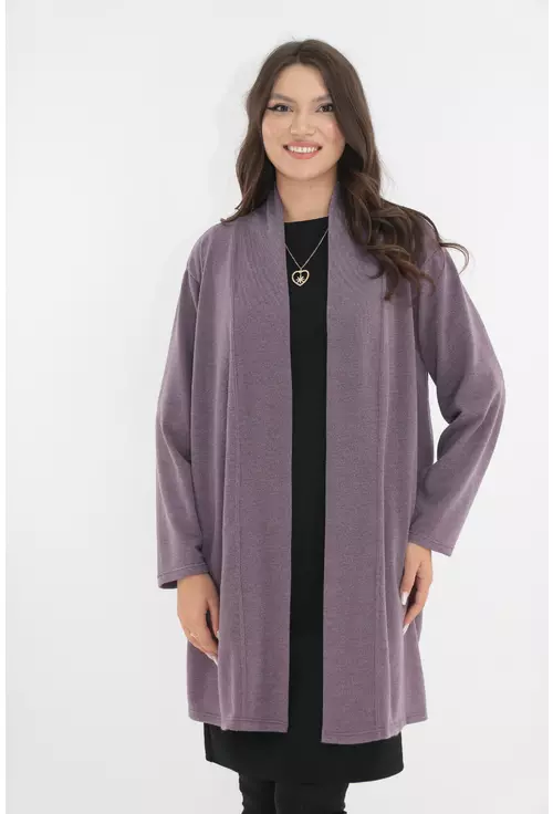 Cardigan tricotat lila inchis