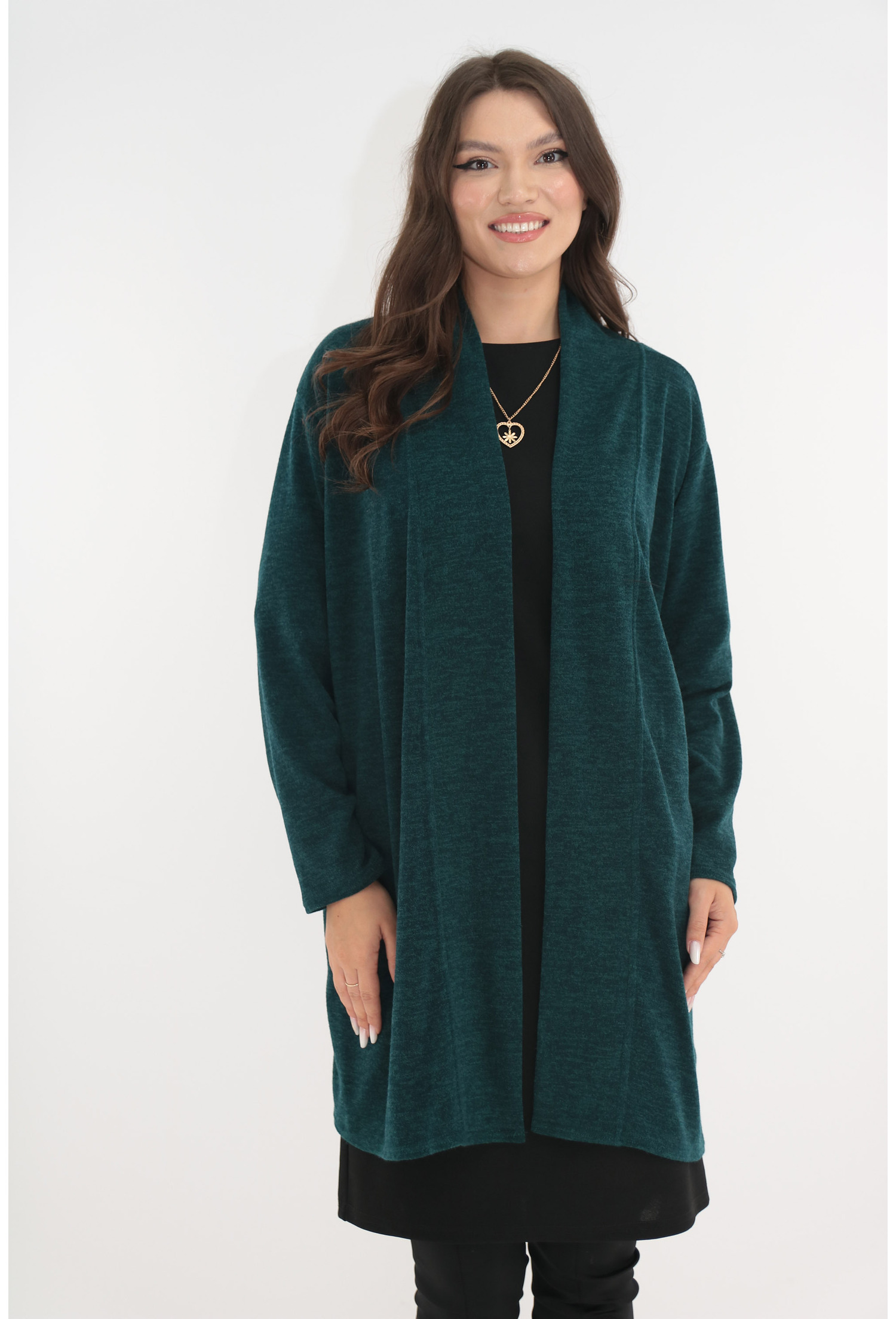 Cardigan tricotat verde