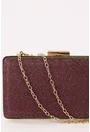Clutch violet cu reflexii multicolore