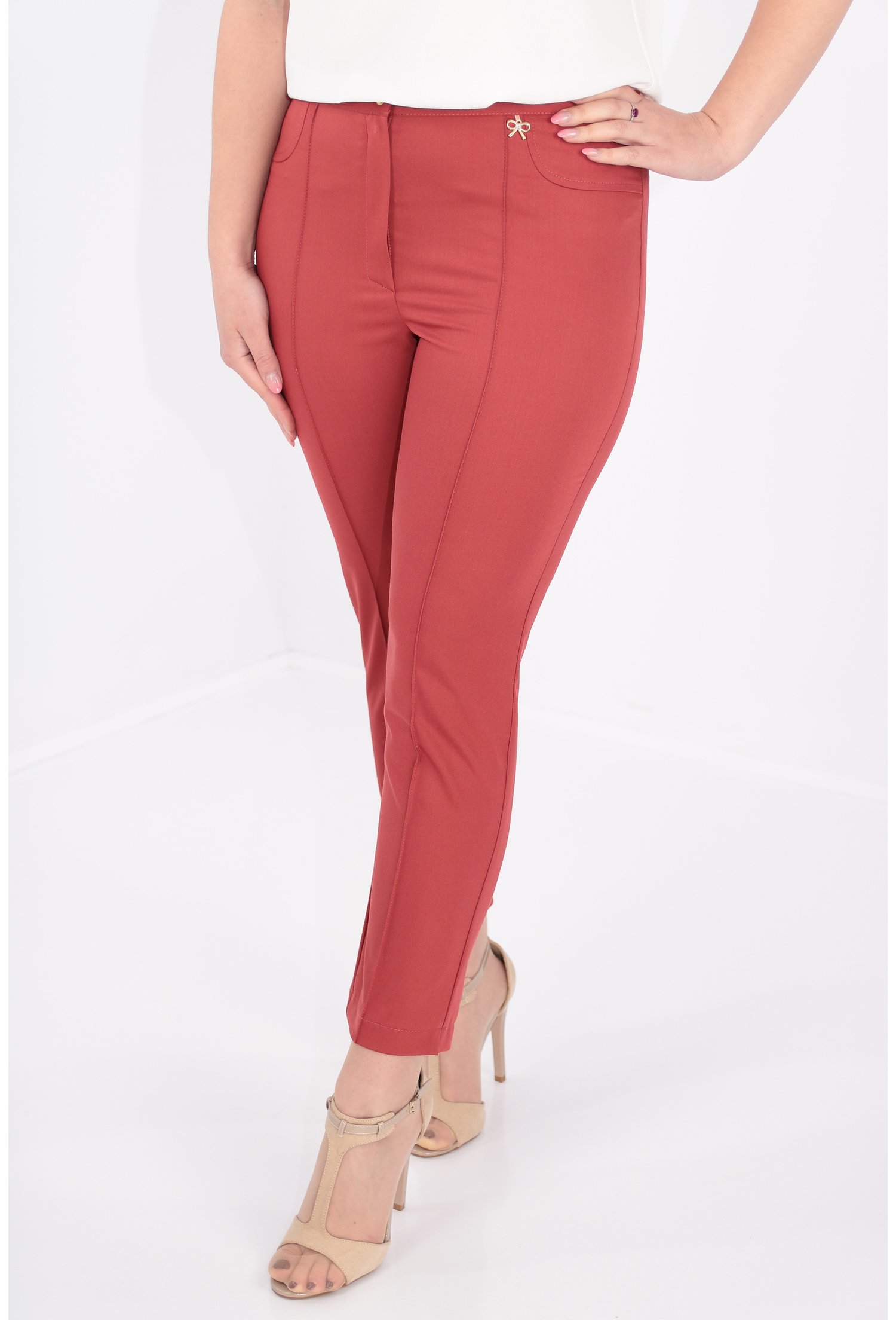 Pantaloni 7/8 caramizii