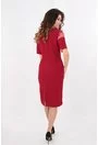 Rochie bordo cu broderie