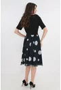 Rochie clos neagra cu buline maxi albe