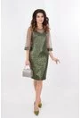 Rochie cu paiete olive
