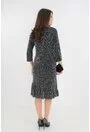 Rochie de ocazie din lurex negru cu fir argintiu
