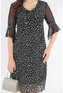 Rochie din dantela neagra cu buline albe