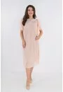 Rochie din voal plisat roz