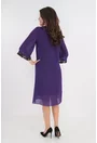 Rochie din voal violet accesorizata cu paiete