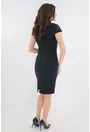 Rochie dreapta bleumarin cu dantela alba