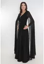 Rochie eleganta lunga din voal negru