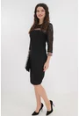 Rochie eleganta neagra cu margelute argintii