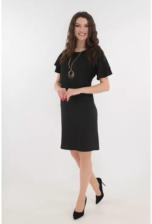 Rochie lejera neagra cu lantisor