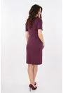 Rochie mov din jerse cu insertie din brocard