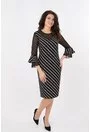 Rochie neagra cu dungi
