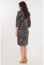Rochie office cu imprimeu floral multicolor