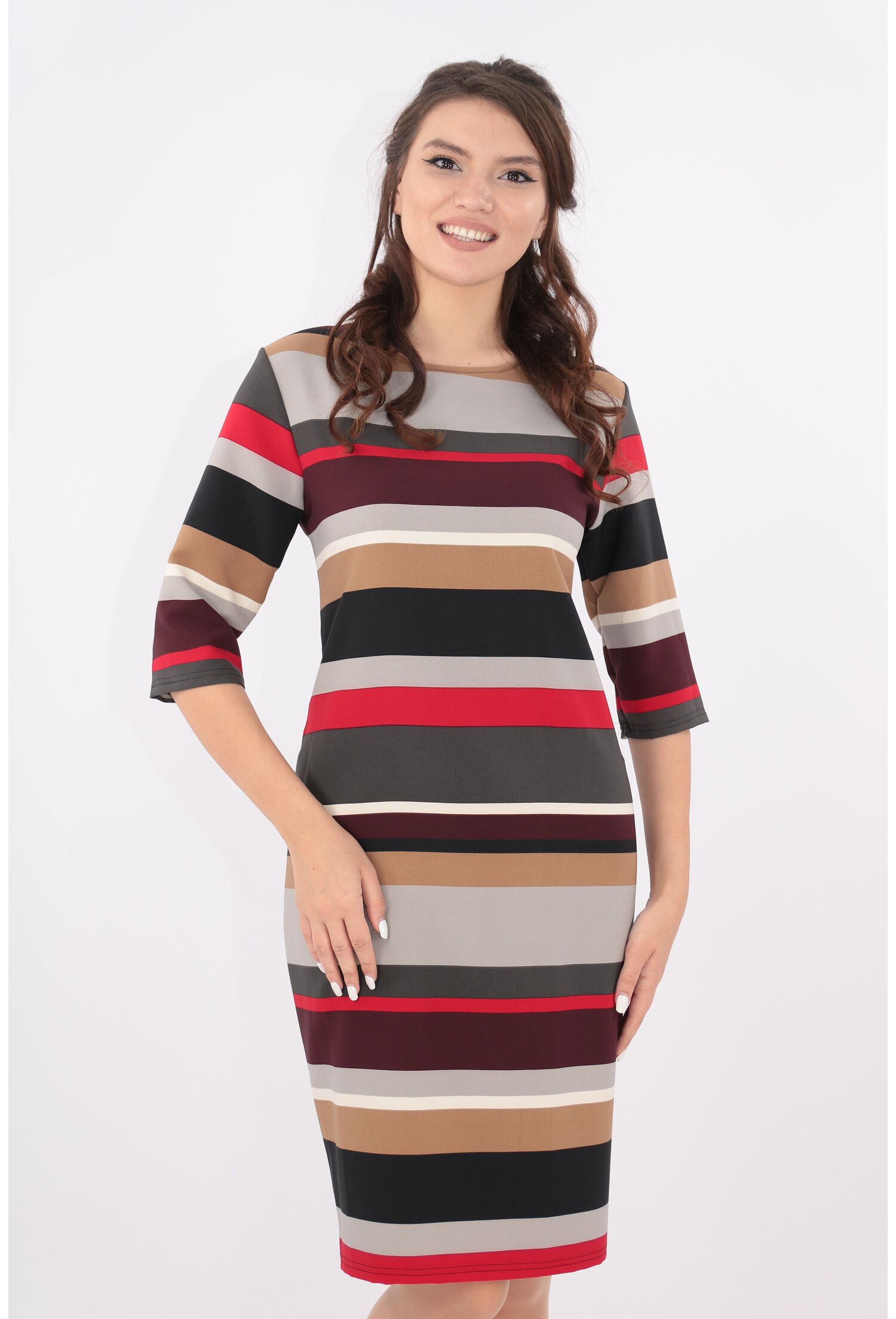 Rochie cu dungi multicolore