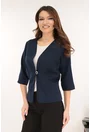 Sacou bleumarin din stofa elastica