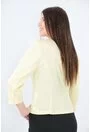 Sacou galben cu broderie neagra