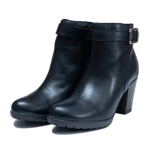 Botine damă din piele naturală, Leofex - 461 Negru Box