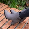 Botine damă elegante din piele naturală, Epica - 4601 Gri Box