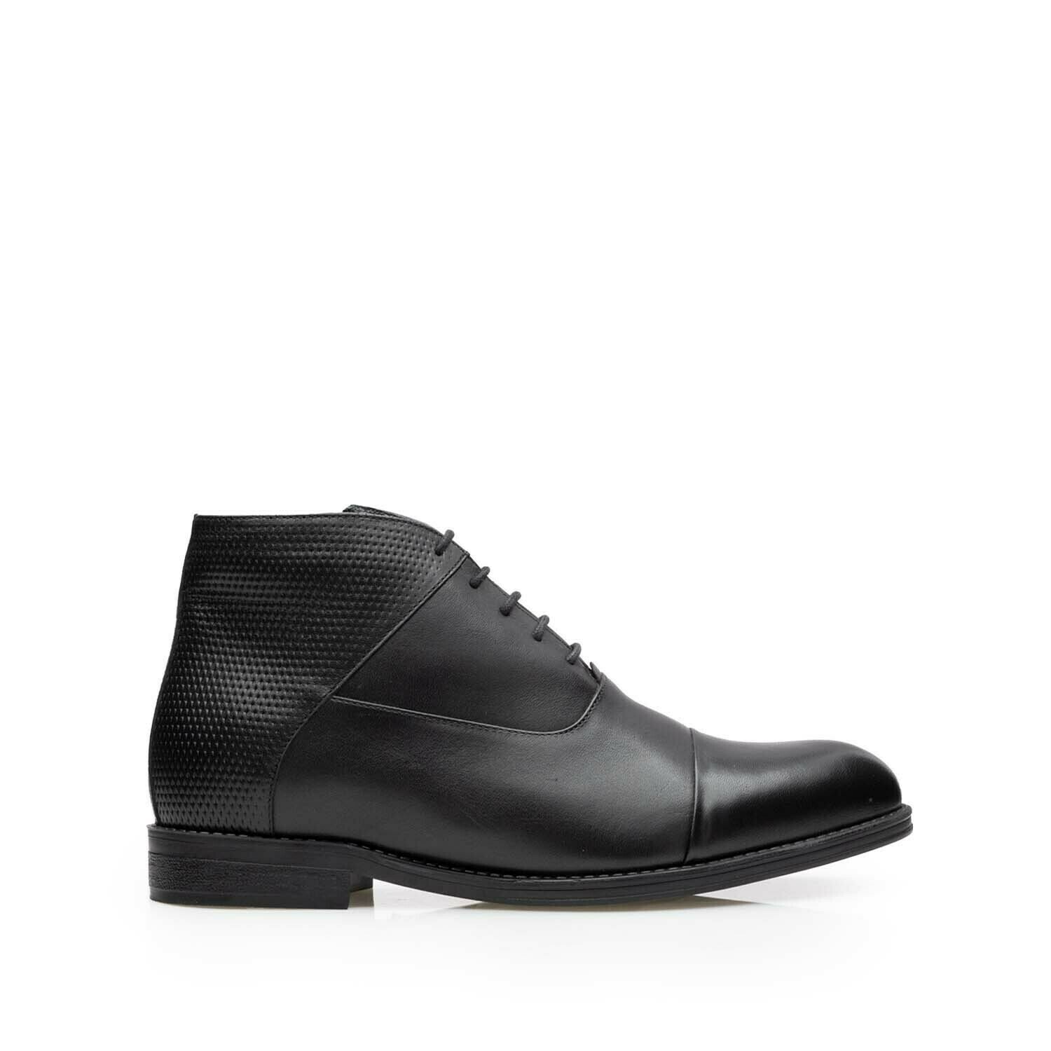 Ghete casual din piele naturala pentru barbati - 873 negru