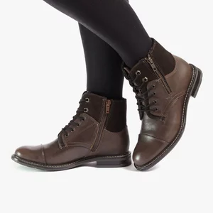 Ghete damă din piele naturală - 1008-1 Maro box