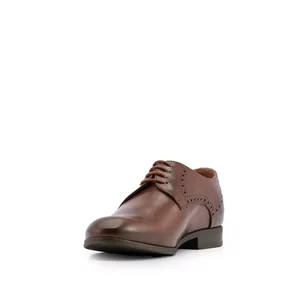 Pantofi bărbați eleganți din piele naturală, Leofex - 512* Red wood Box