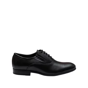 Pantofi bărbaţi eleganţi din piele naturală, Leofex-582 Negru Box